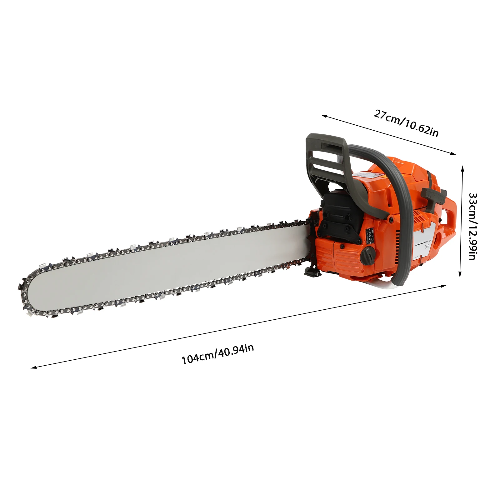 Gas Chainsaw, 24 Inch 65cc Gas Chain Saw, 2 Stroke High Power 3.4kW Professional Chainsaw for Tree Cutting