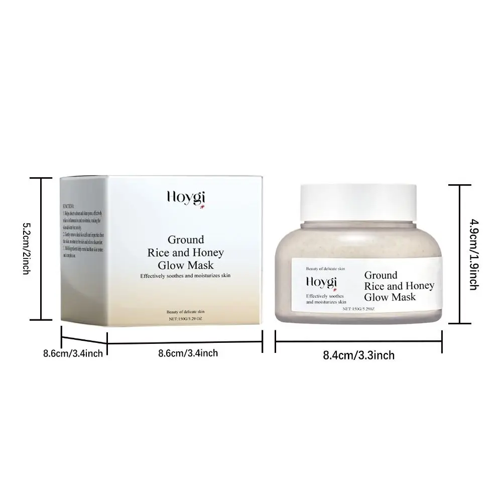 Hot Ground Rice Rice Gezichtsmaskers Honing Glow Hydraterende Huidverzorging Voedende Porie Talg Gezichtscrème voor Gezichtsverzorging