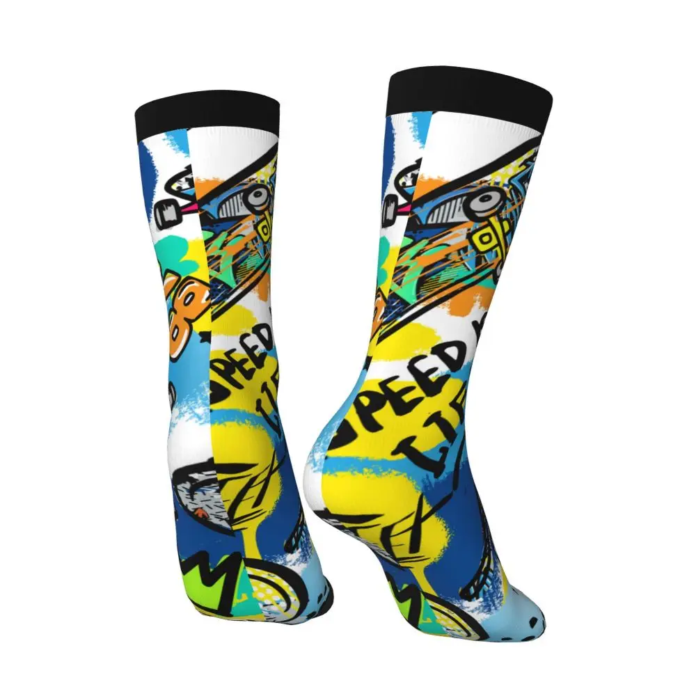 جوارب كرة القدم المثيرة للشارع، جوارب للبالغين، جوارب ماصة للعرق في منتصف الطول، جوارب ركوب الدراجات العصرية