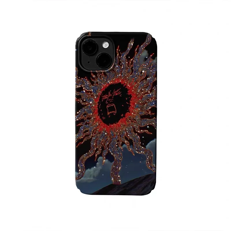 

INS Dark System Sun Scream Phone Case for IPHONE 17 Air 16E 15 PROMAX 14 Plus 13 12 MINI 11 PRO 16Plus XR XS Acrylic Phone Cover