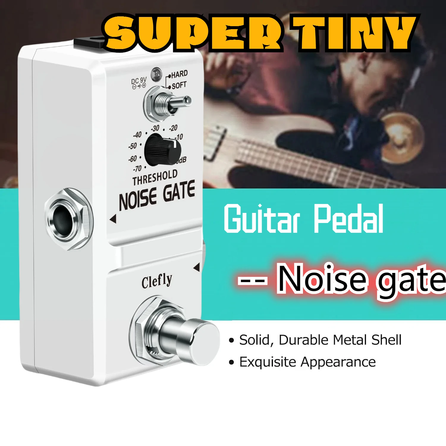 Rowin Super Tiny Pedal Noise Gate Effects Noise Reduction Noise filter Suppressor Noisegate NS-3 For PedalBoard Electric Bass