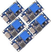 5pcs MT3608 DC-DC Boost Converter 2A Adjustable Step Up Micro USB Voltage Regulator Board 2V-24V to 5V-28V Power Supply Module