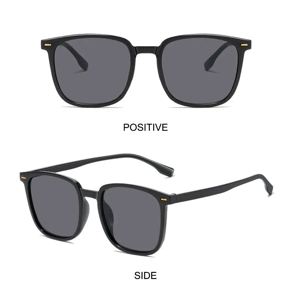 UV400 Protection Tea Brown Sunglasses Travel and Street Style 2024 New Men's Driving Sun Glasses Square Frame Shades Unisex