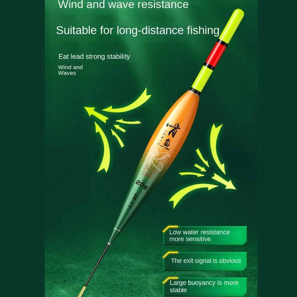 High Quality Indicator Electronic Fishing float Buoy Strike Slip Drift Tube Light Float 3 Light Bobbers Long Tail