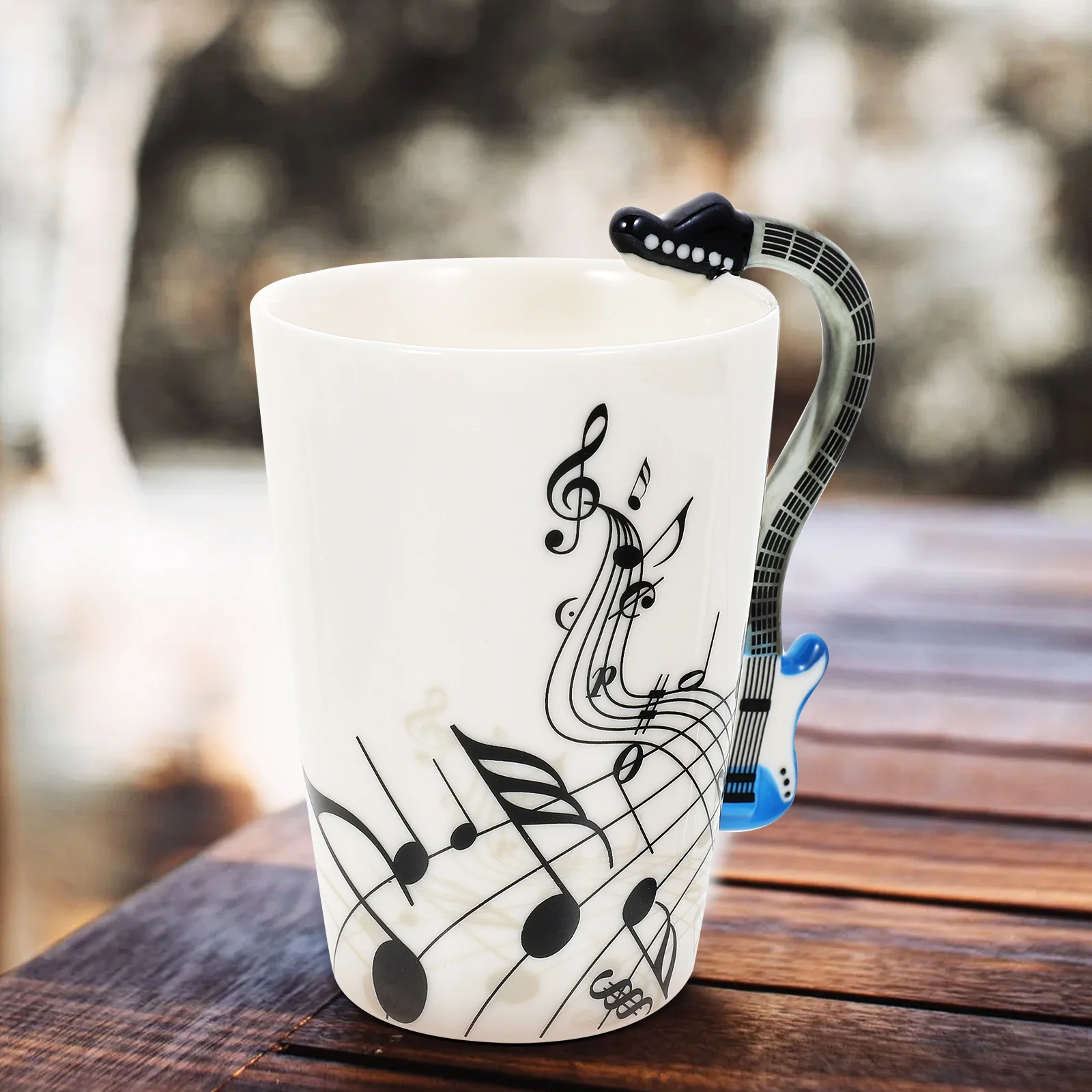 

Ceramic Mug Musical Instrument Handle Large Capacity Coffee Cup for Office Home Cafe Bar Fun Drinking Cup Mug Mugs