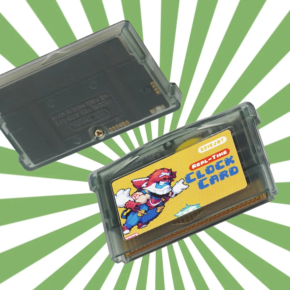 Carro flash GBA regrabable: almacenamiento de 32 MB, flash de 1 MB, funcionalidad solar + RTC, compatible con la serie GBA/DS