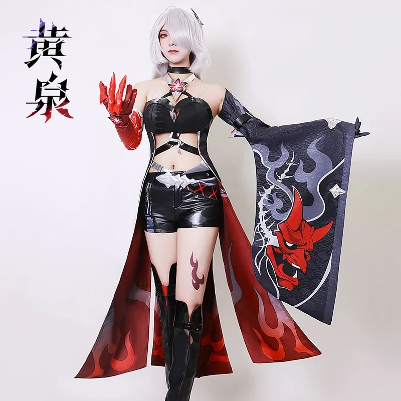 

Acheron Cosplay French maid Costume Honkai Star Rail Carnival Uniform Wig Anime Halloween Costumes Men Game