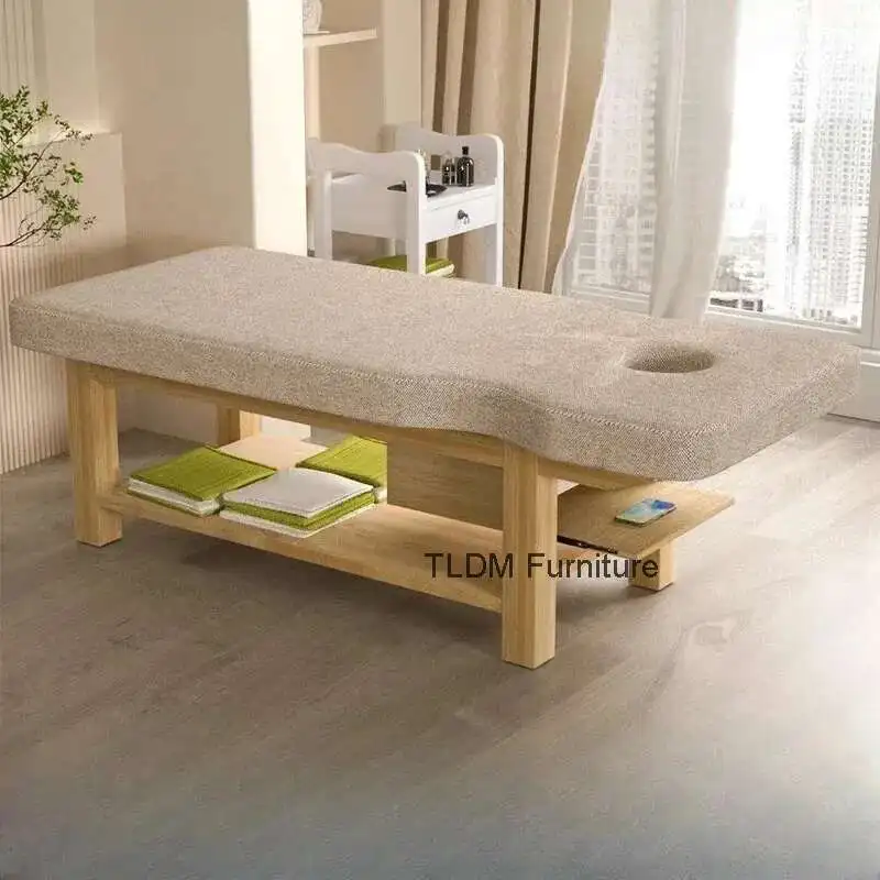 

Portable Massage Bed Foldable Stretchers Solid Wood Legs Stability Multi-position Adjustable No Installation Required Marquesa