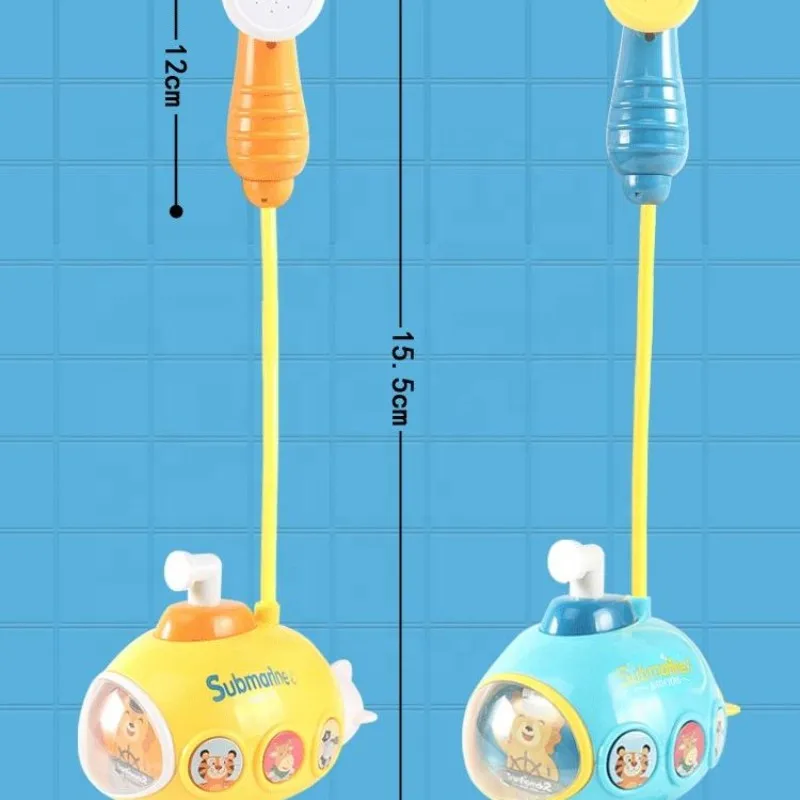 Hot Selling Water Play Toys Battery Operated Submarine Shape Bathtub Toy Water Pump with Hand Shower Baby Bathtub Toy