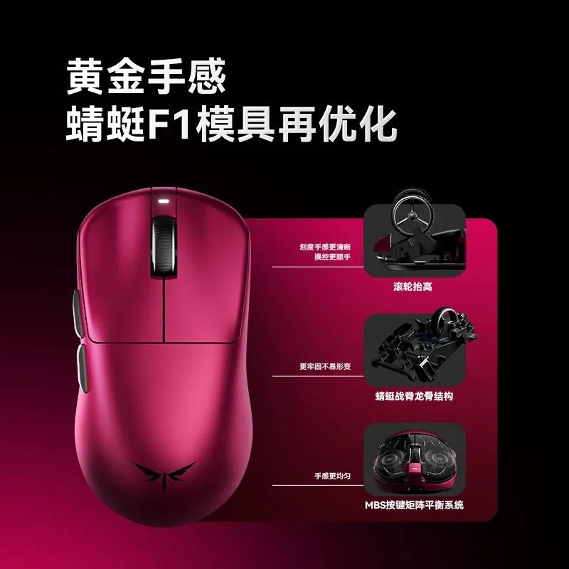 VGN Dragonfly F1 V5 Tri-Mode Wireless Gaming Mouse Lightweight Ergonomic E-Sports Dual Nordic 54LM20 Chip Mouse Gifts