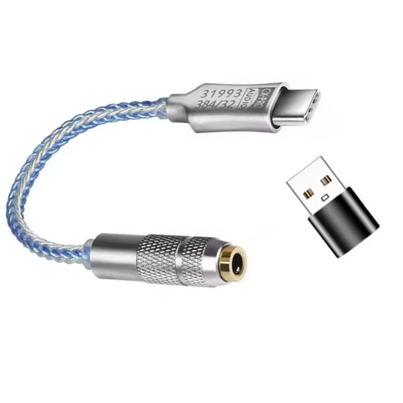 B04C-CX31993 Premium USB Type-C naar 3,5 mm hoofdtelefoongeluidsversterker - 32Bit/384 Khz audioadapter voor verbeterde audio-ervaring