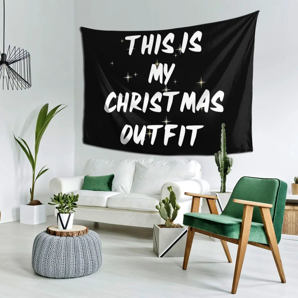 Funny Christmas Outfit Tapestry Funny Wall Hanging Aesthetic Home Decor Tapestries for Living Room Bedroom Dorm Room