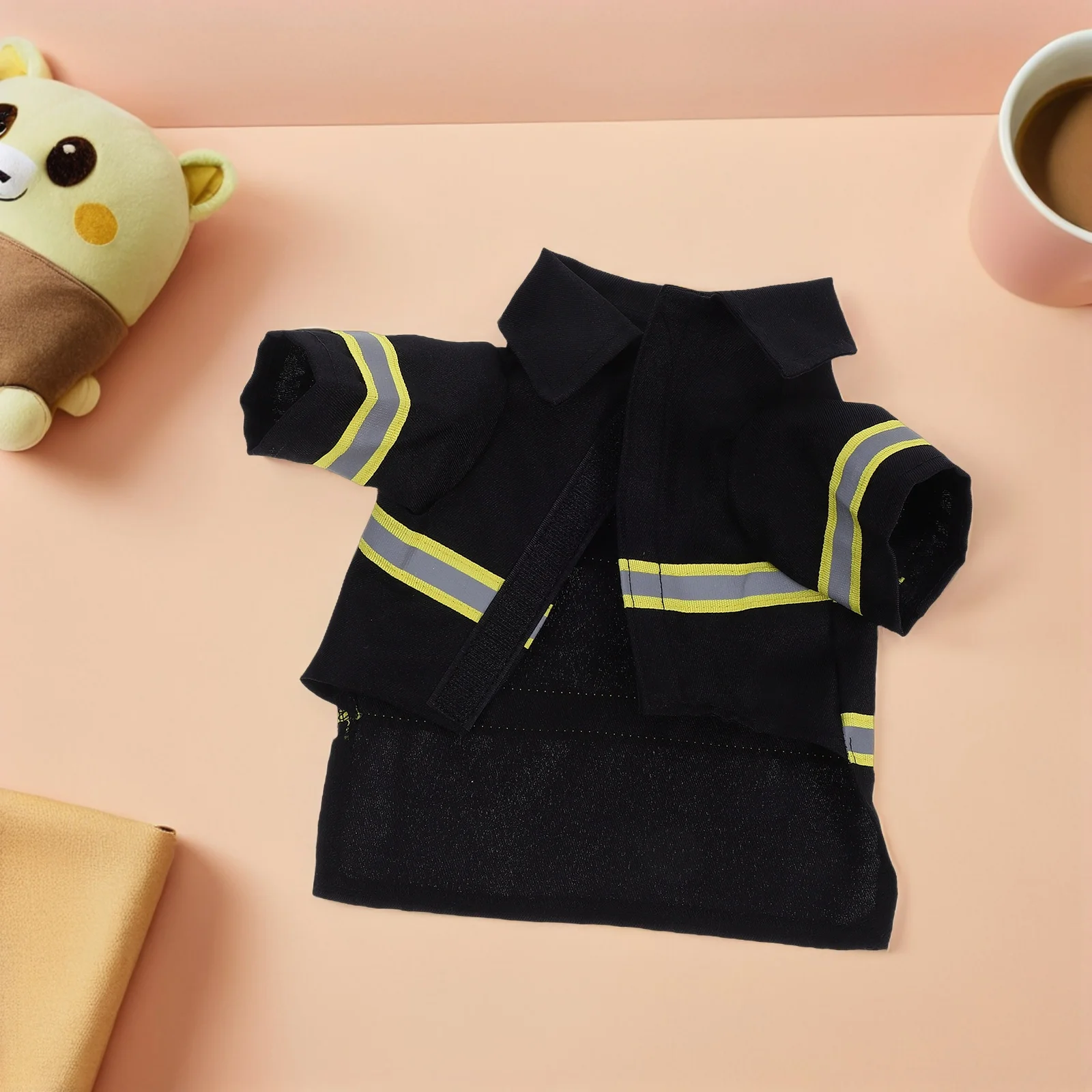 

1Set Pet Dog Clothes Firefighter Size S Performance Costume for Pet Cat Puppy Performance Costume