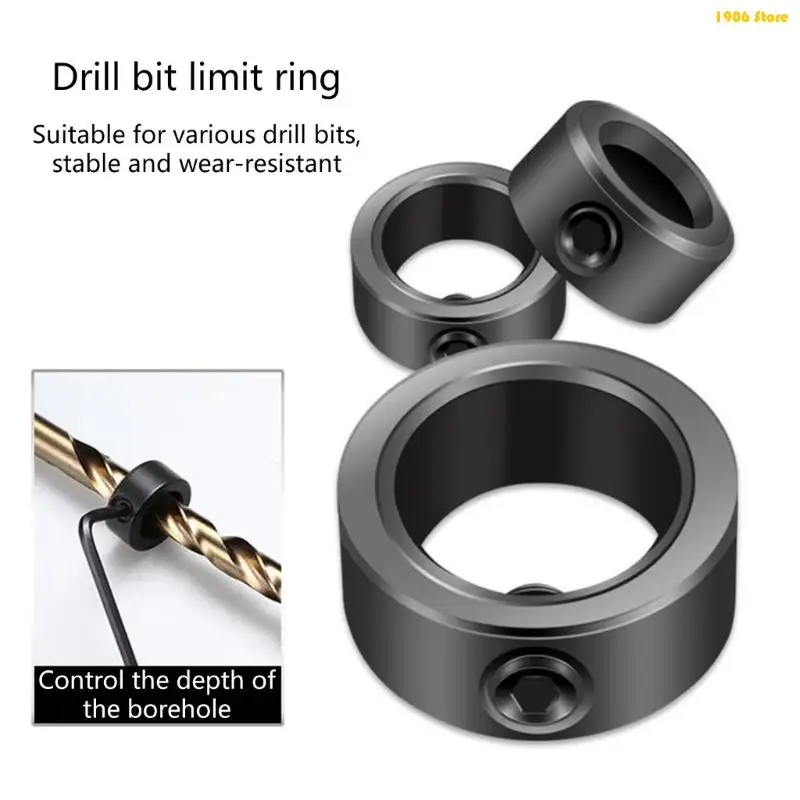 U1JB 8 miếng thép carbon dừng vòng cổ áo với cờ lê cho công cụ điều chỉnh độ sâu khoan nhựa gốm bằng gỗ
