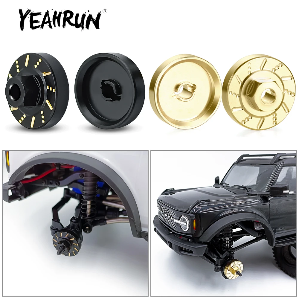 YEAHRUN TRX-4M أسود طلاء النحاس موازنة عجلة عرافة محور محولات ل TRX4M برونكو المدافع 1/18 RC الزاحف نموذج سيارة جزء