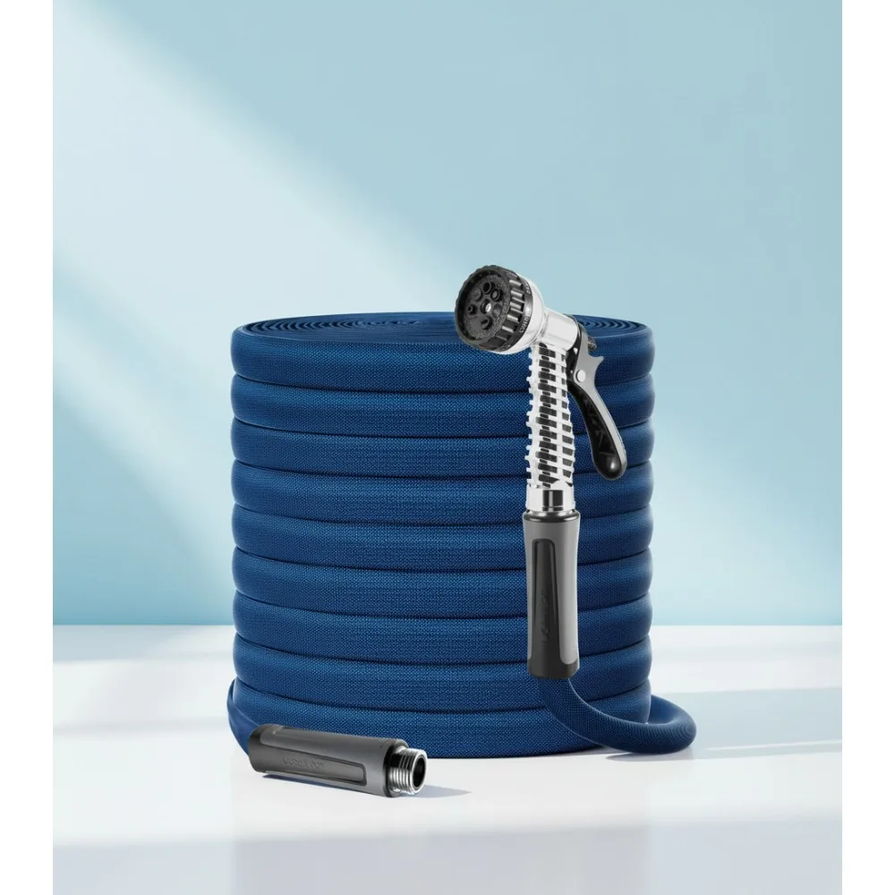 

125ft Lightweight Garden Hose, Flexible Drinking Water Pipe for RV, Outdoor, Yard Use with No-Kink Design