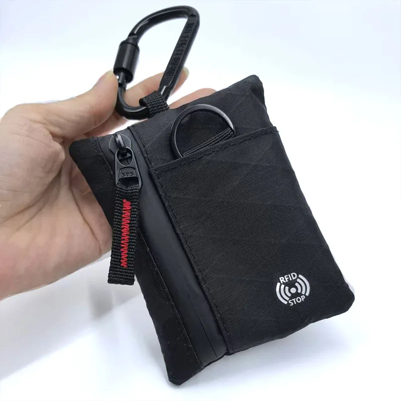 محفظة رجالية بحجب RFID متعددة الوظائف وحامل بطاقات بمشبك نقود ومحفظة للعملات المعدنية ومنظم بطاقات البنك التكتيكية للسفر في الهواء الطلق