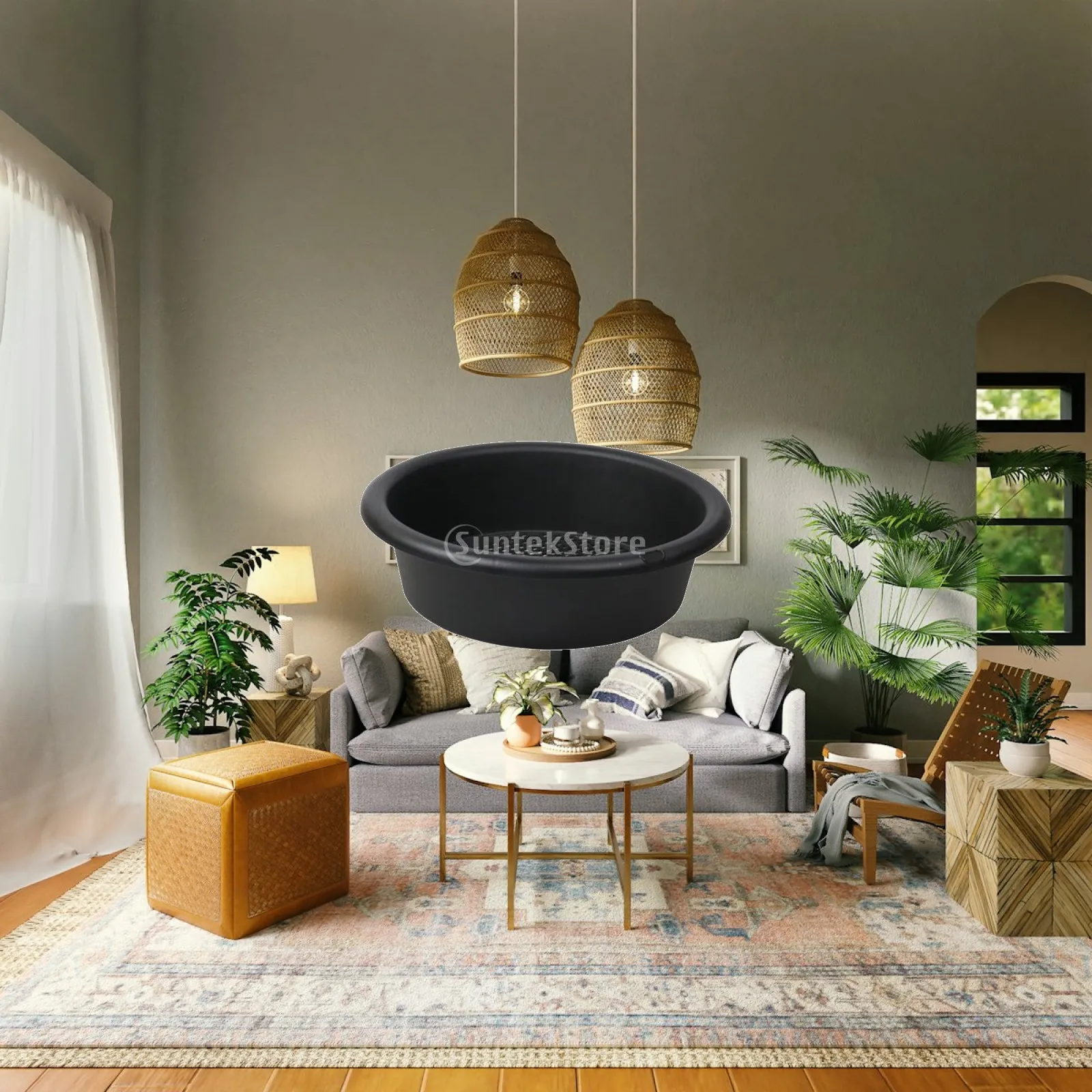 Soil Sifter Machine Portable Garden Sieve Fine Mesh Round Tool for Separating Debris and Improving Soil
