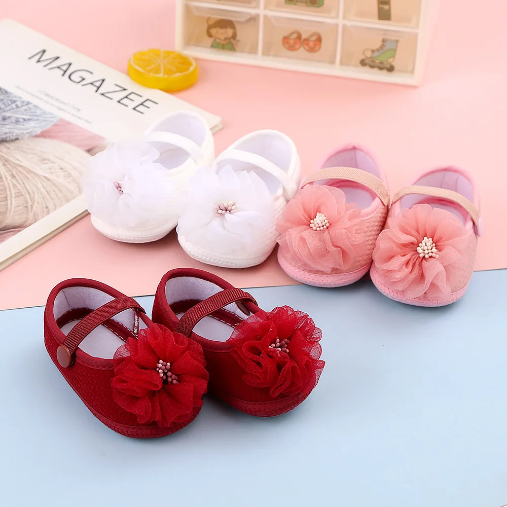 

New Princess Shoes 0-12M Baby Girls Cotton Shoes Spring Autumn Toddlers Prewalkers Cotton Shoes Infant Soft Bottom First Walkers