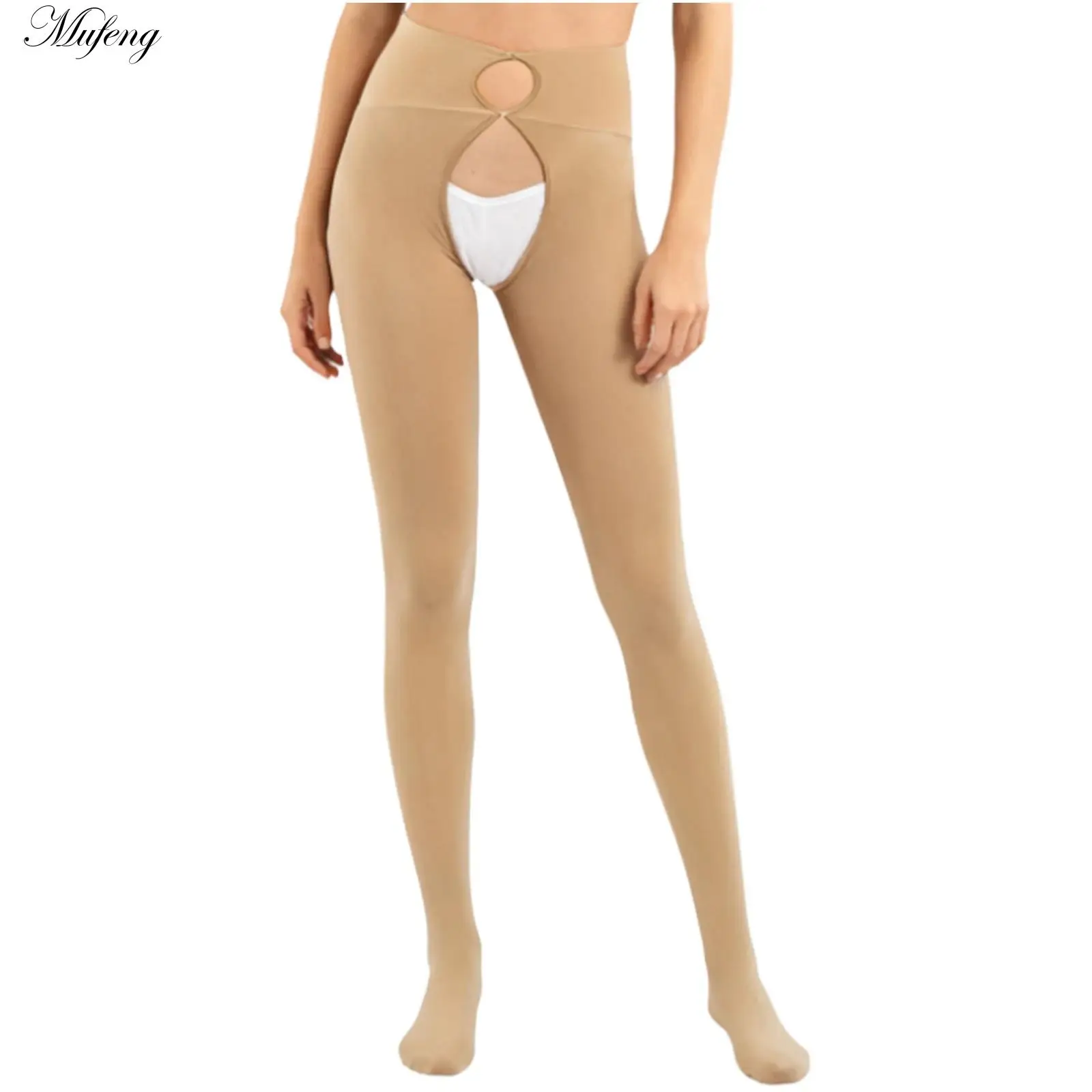 

Женские открытые колготки, носки, осенне-зимние теплые колготки, чулки до бедра с вырезами, высокая талия, женские эластичные тонкие чулочно-носочные изделия