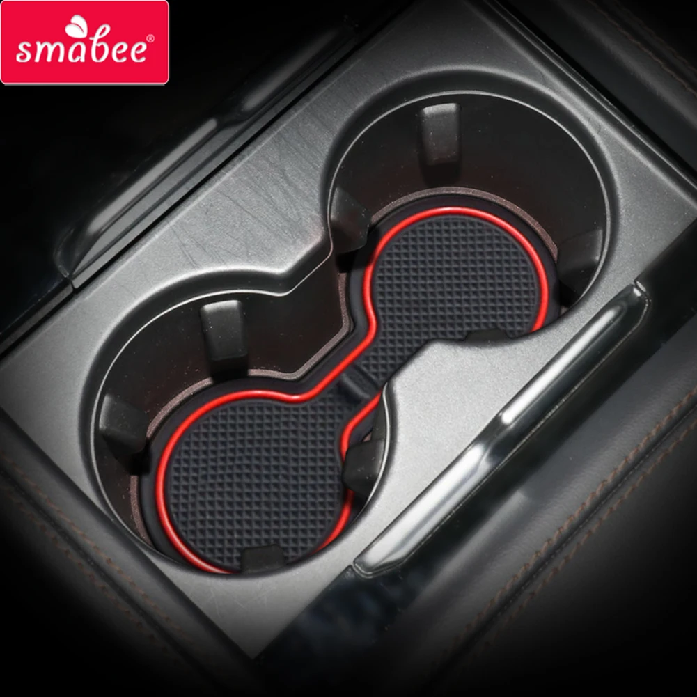 

Smabee Anti-Slip Cup Mats for Ford Mustang Mach-E 2021 2022 Car Gate Slot Mat Accessories Rubber Cup Holders Car Stickers Pad