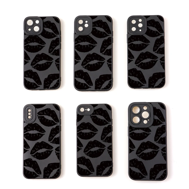 Lip Printed Phone Case For iPhone 15 Pro Max Cases iPhone 11 12 13 14 Pro XS Max XR X 7 8 Plus Soft Shockproof Bumper Back Cover image 6
