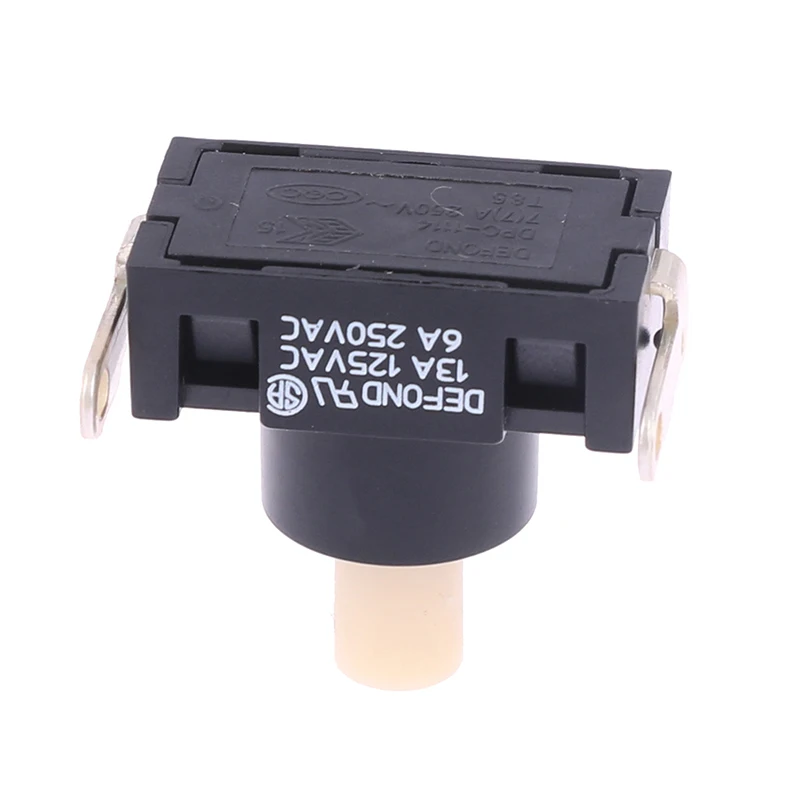 1pc 전원 버튼 스위치 2 플러그 250VAC 6A/ 125V 13A 자기 잠금 DEFOND DPC-1114 스위치 고전력 진공 청소기 부품