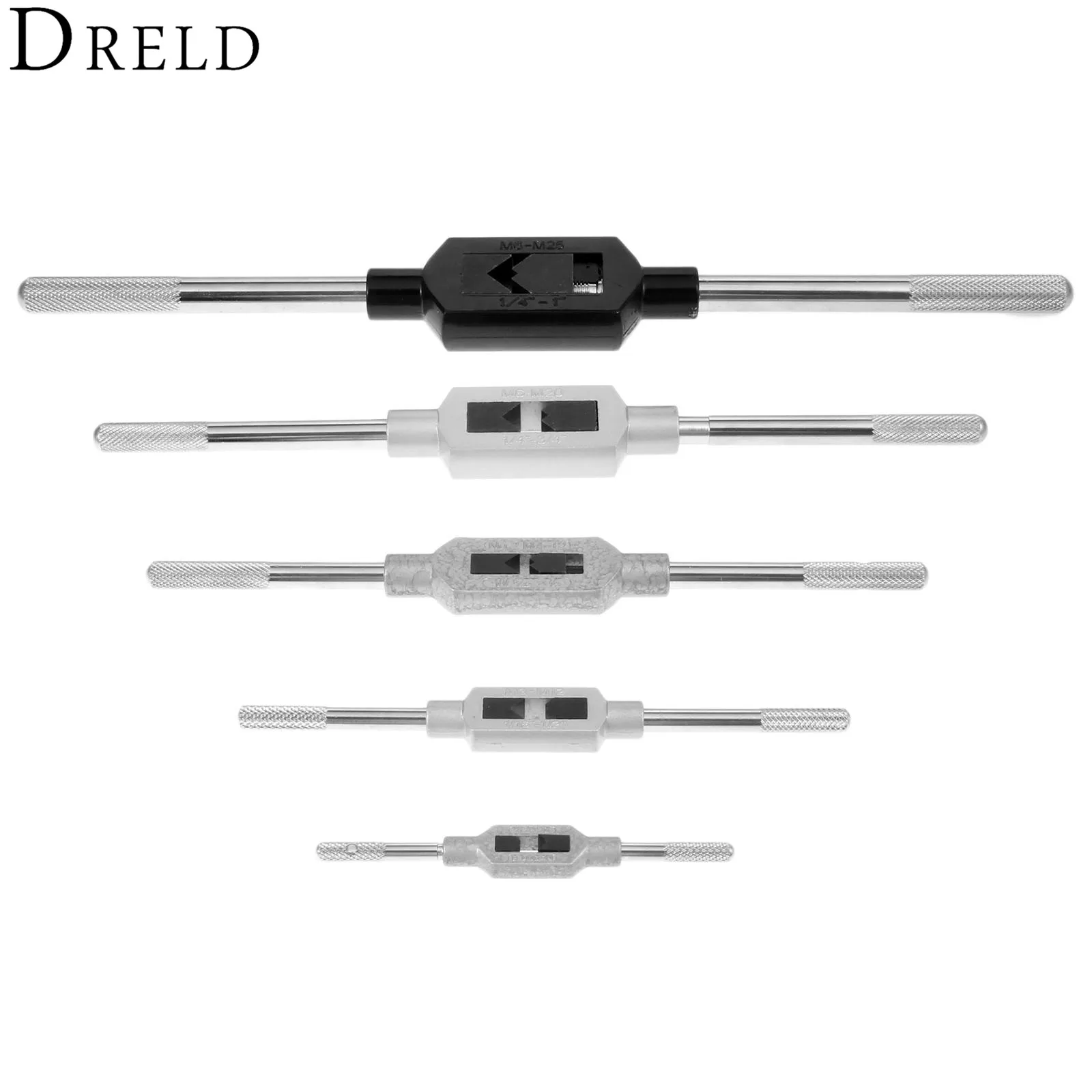 Drold Kunci Pas Dapat Disesuaikan untuk Standar Amerika Thread Tap Handle Steel Hand Tap Holder Tapping ReamerTools untuk Pengerjaan Logam
