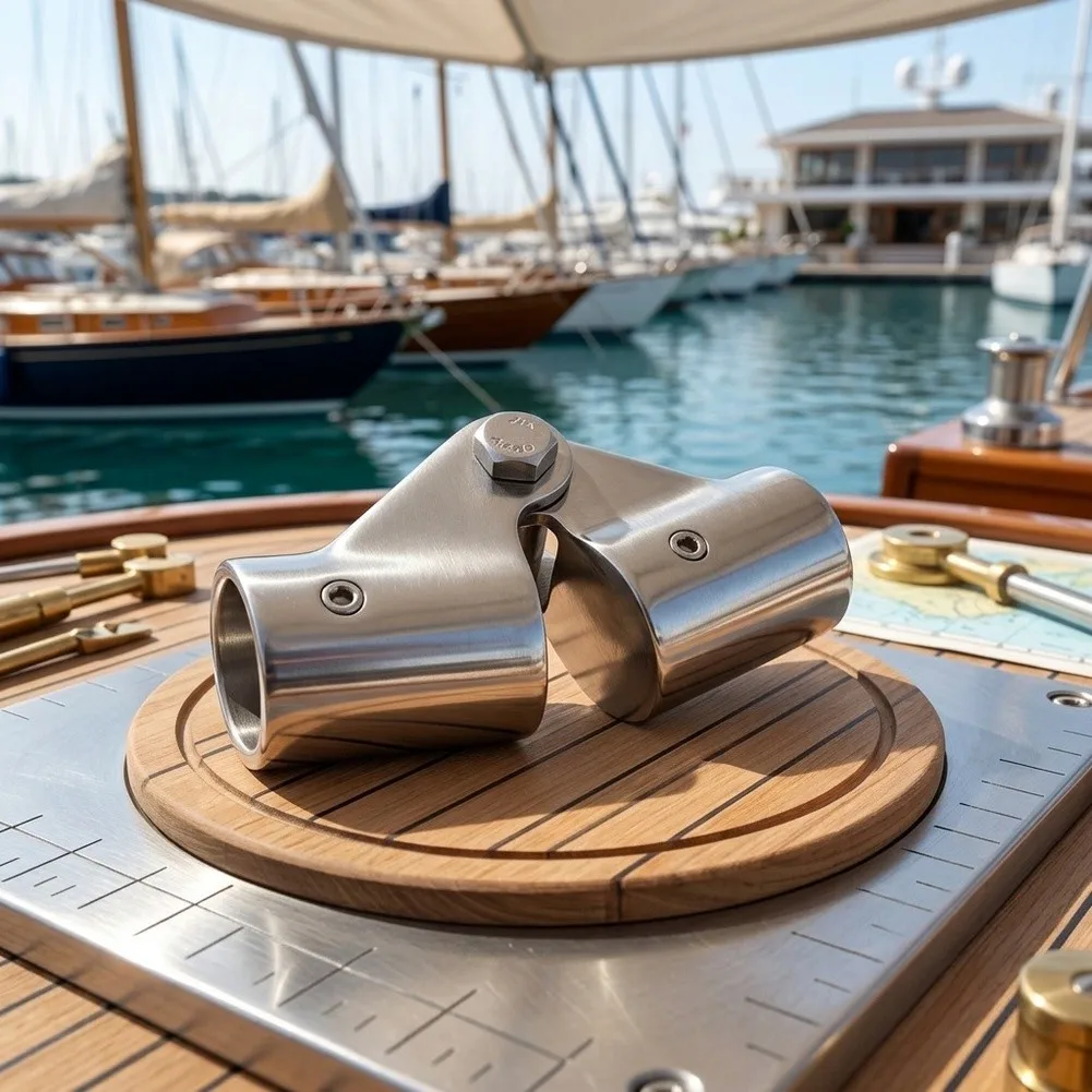 Folding Swivel Connector Built with 316 Stainless Steel for Long Term Reliability in Saltwater For Boating Environments