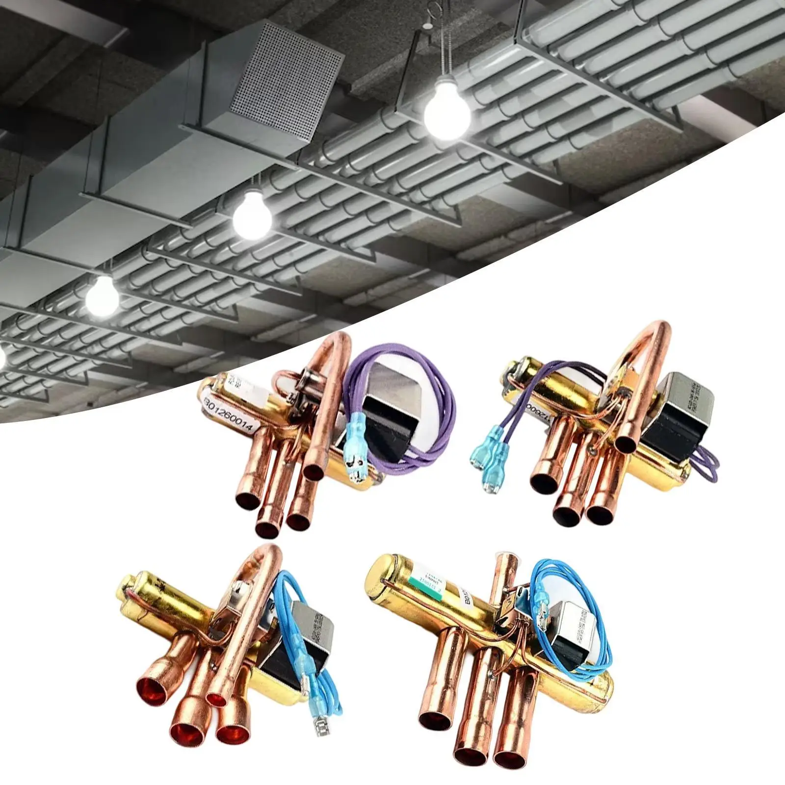 

Четырехходовой клапан кондиционера, низкий уровень шума, простая установка, обслуживание, аксессуары для кондиционера для офиса, общежития, дома