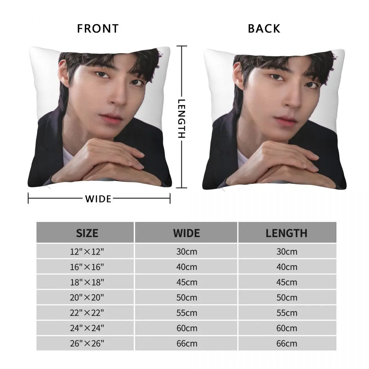 Hwang In-Yeop Square Pillowcase Polyester Linen Velvet Creative Zip Decor Pillow Case Home Cushion Cover