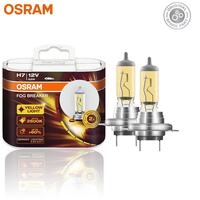 OSRAM H7 Fog Breaker Halogen Lamps 2600K 12V Yellow Bulbs Car Headlight +60% Brighter OEM 62210FBR(Twin)