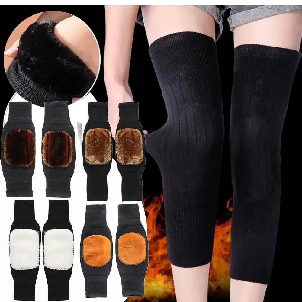 

Thermal Wraps Coldproof Winter Knee Brace Support Warm Wool Knee Pad Soft Leg Warmer Women Men