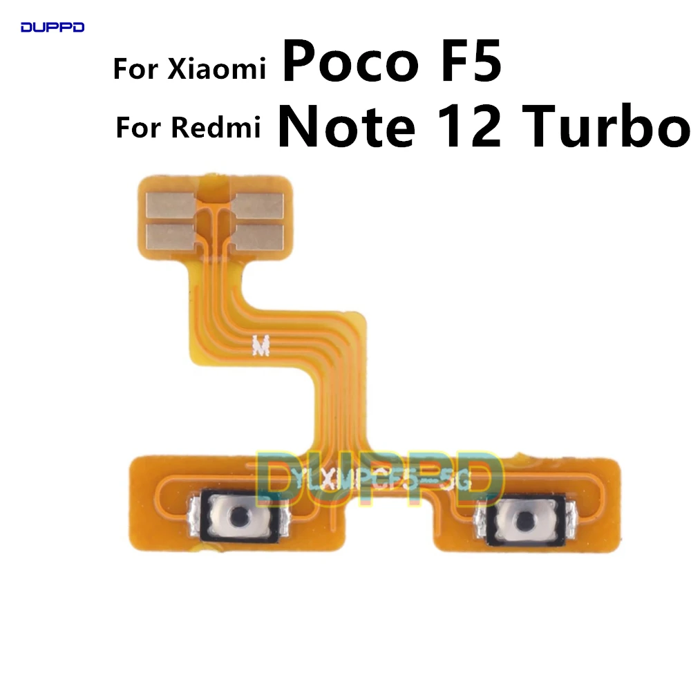 For Xiaomi POCO F5 For Redmi Note 12 Turbo Power Switch On Off Volume Button Flex Cable