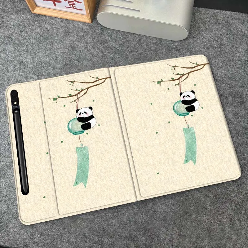 

Cat Christmas Tree Panda For Samsung Galaxy Tab S10 S9 S8 S7 FE Lite Soft Flexible Support Tablet Case Gift