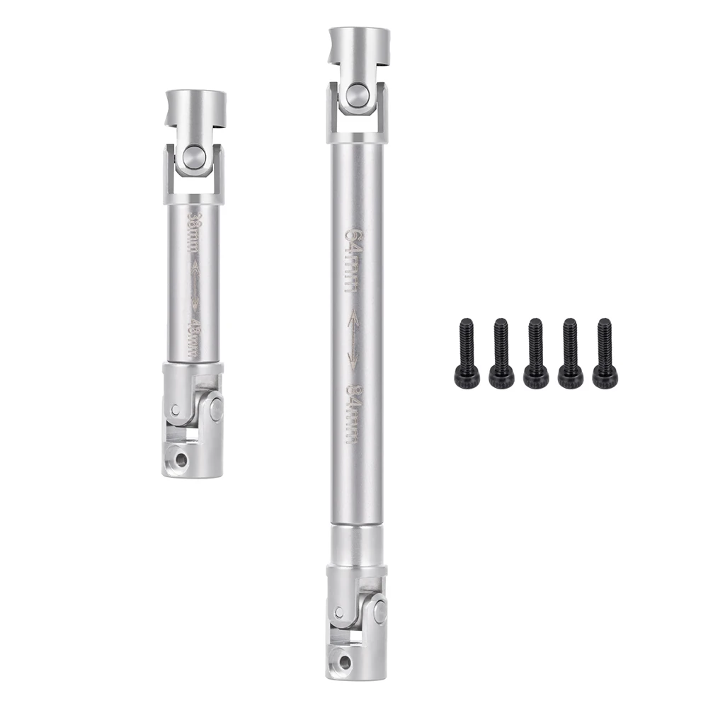 YEAHRUN 2PCS Steel Center Drive Shaft for 1/24 RC Crawler Car Axial SCX24 Jeep JLU Bronco Base Camp Upgrade Parts