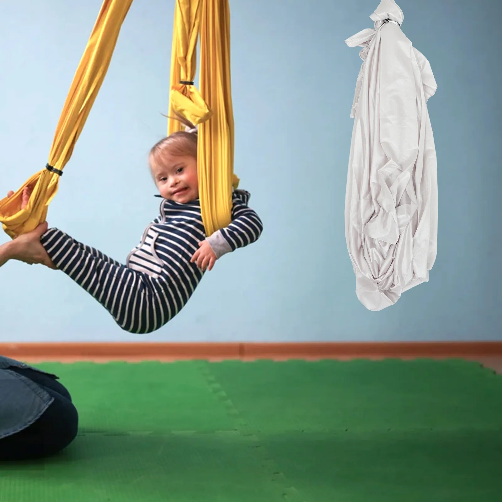 

1 комплект гамаков для занятий йогой на открытом воздухе, детский домашний гамак, легкий, дышащий, с высокой несущей способностью, для кемпинга