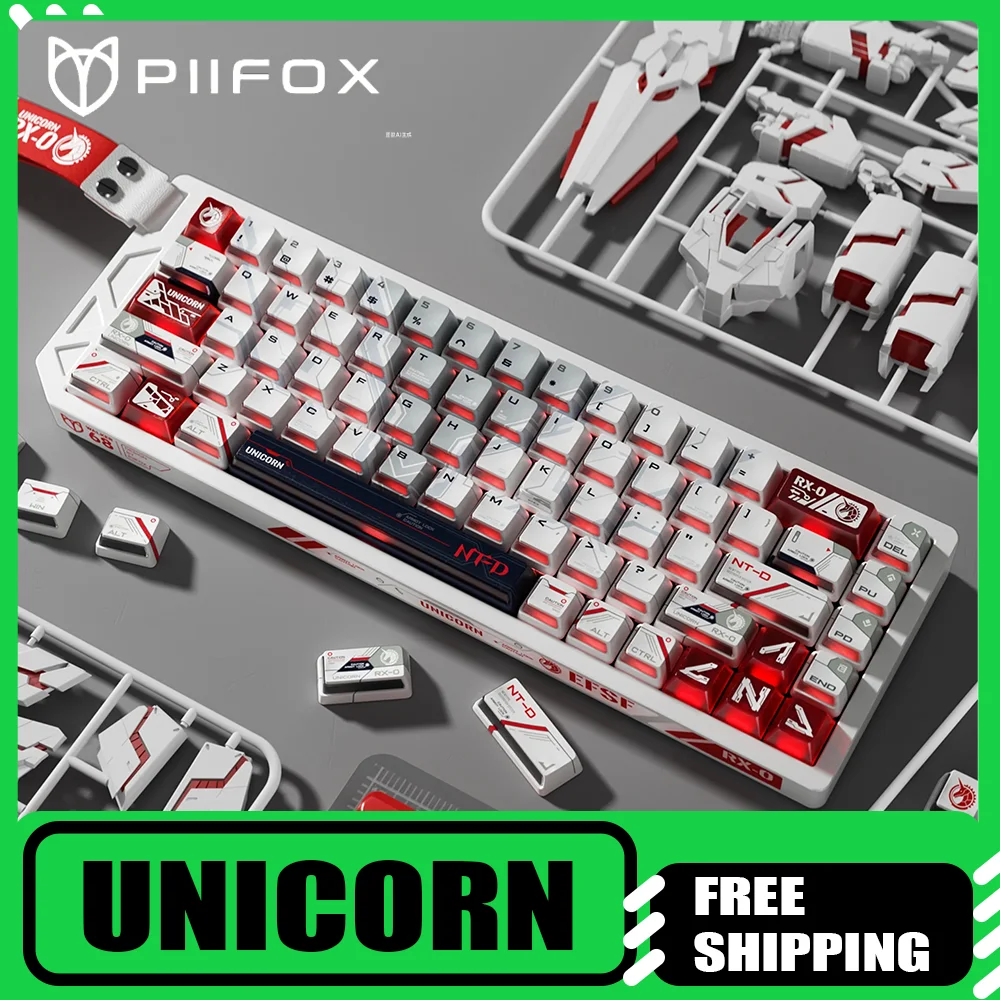 

PIIFOX колпачки для клавиш с единорогом Pbt термосублимационная смола колпачок для клавиш индивидуальные аксессуары для механической клавиатуры для рисования колпачков для клавиш