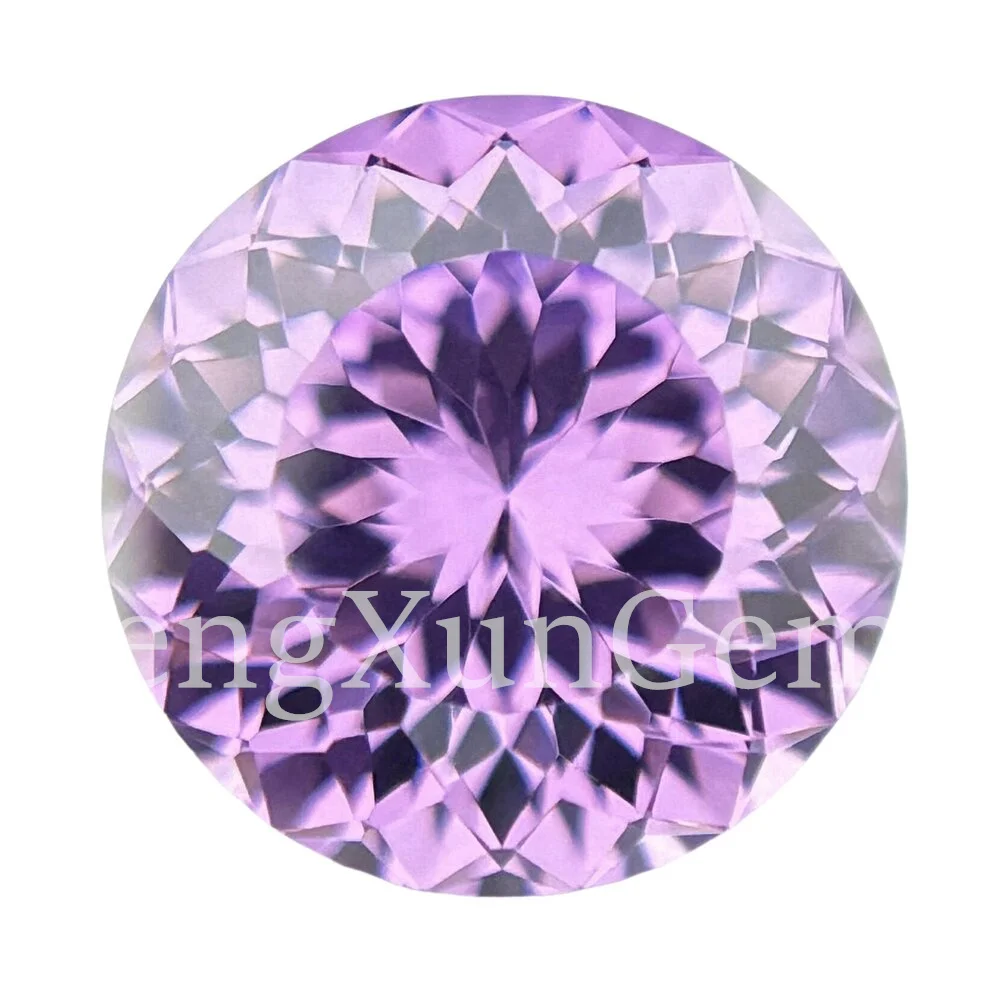 5.0~8.0mm 100 Facet Cut Cubic  Zirconia Round Purple Gemstone New Rare Hundred Face Cut Nest Loose Stone