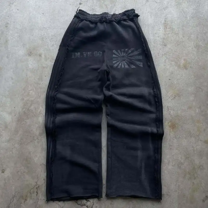 

Готическая потертая мужская толстовка с капюшоном 2025 года, модная черная куртка на молнии большого размера с принтом солнечных лучей, уличный повседневный топ в стиле панк