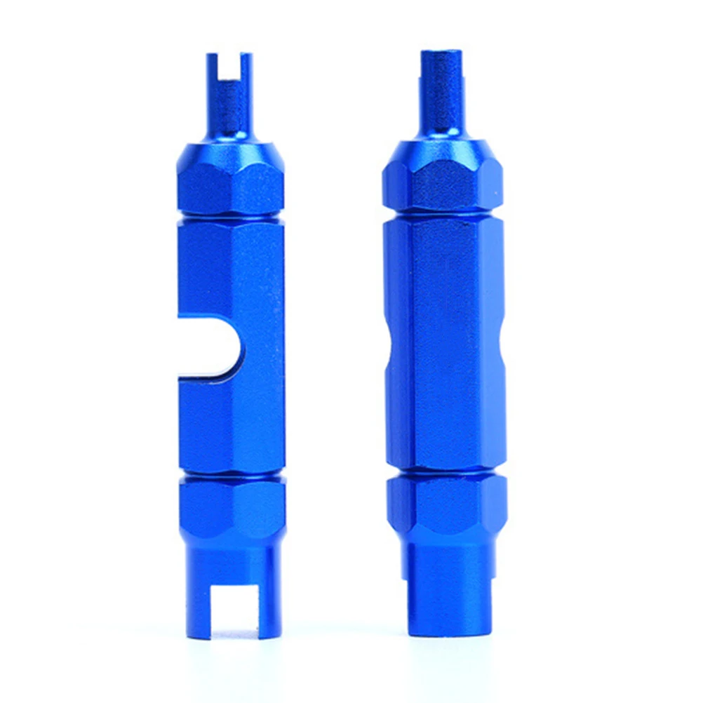 

Aluminum Alloy Air Nozzle Disassembly Tool Car Tire Stem Core Remover Bike Atv Tire Installer Repair Tool Dual Head Design Blue