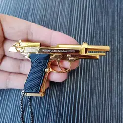 Csnoobs-Llavero de pistola de juguete para adultos, modelo de pistola G17 desmontable de aleación 1:3 92f, decoración de pistola falsa, regalo de colección de fanáticos militares