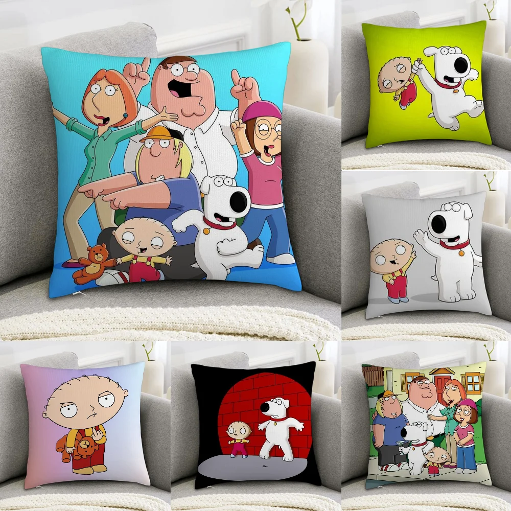 

F-Family Funny Guy Pillow Case Sofa Decorative Home Double-sided Print Plush Square Throw Pillow Covers Cushion Decor Cover