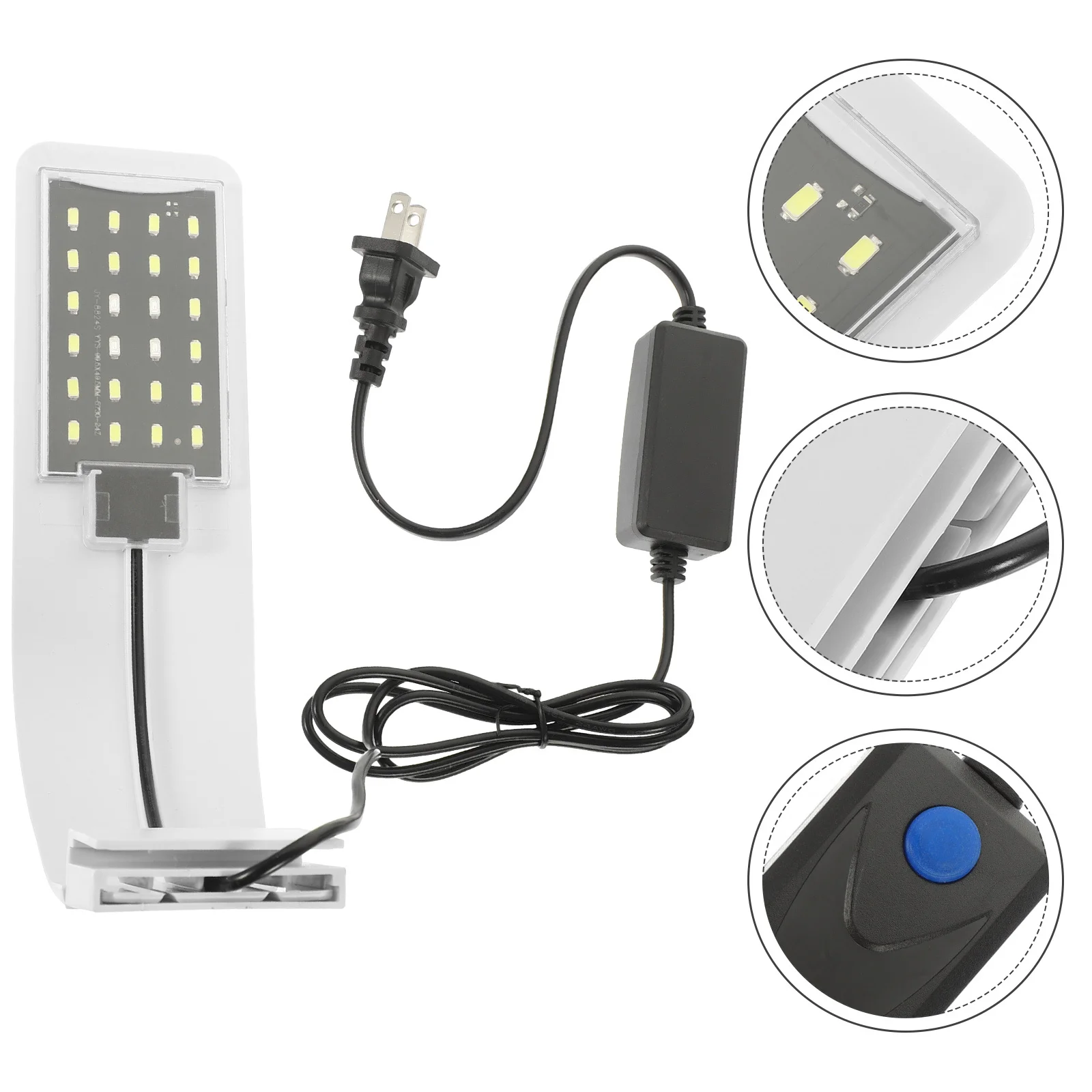 

LED Aquarium Fish Tank Clip Light High Brightness Aquatic Plant LED Lamp Easy Clip Aquarium Lamp Us Plug Aquatic Plant Light