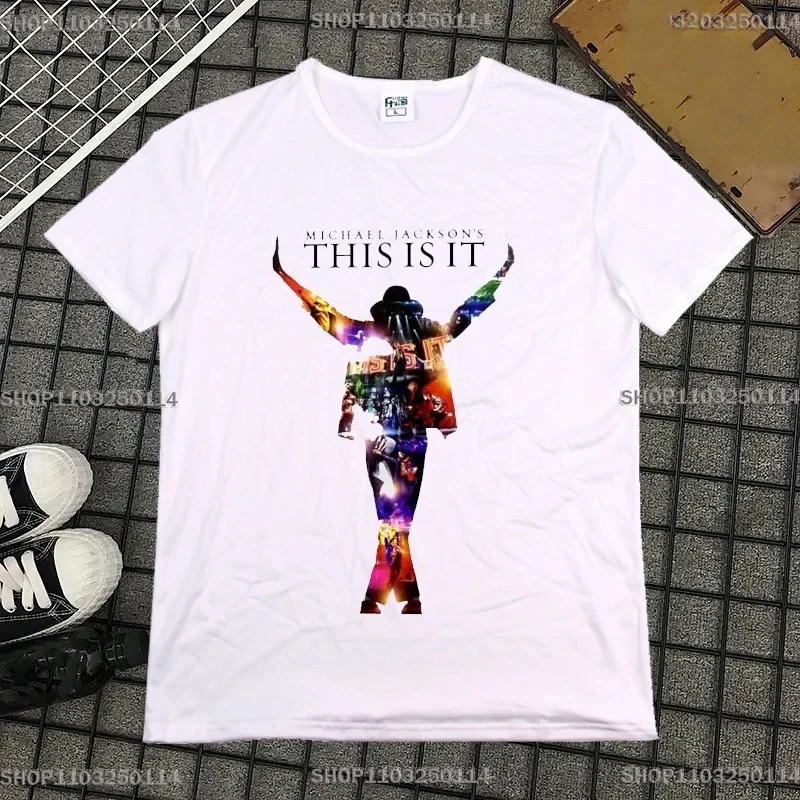 Michael Jackson T-Shirt Unisex Digital Print Cotton T-Shirt Funny Art Street Wear Cartoon Casual Fashion Short Sleeve Top