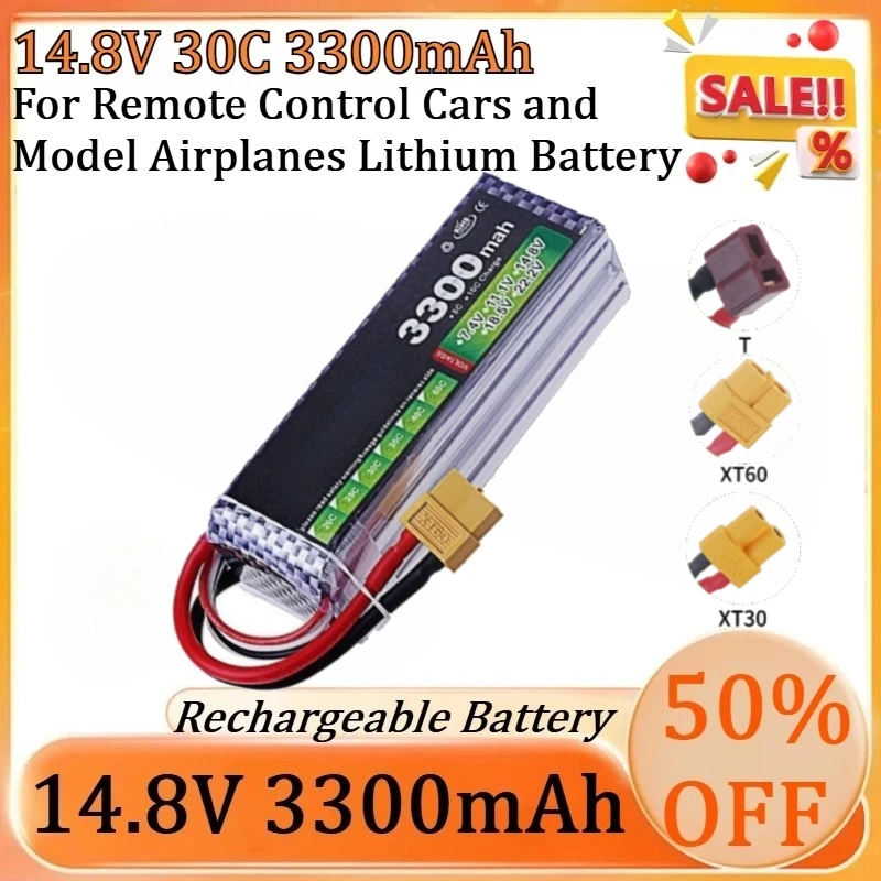 

New 14.8V 3300MAH 30C High-capacity Polymer Battery for Remote Control Cars and Model Airplanes Lithium Battery