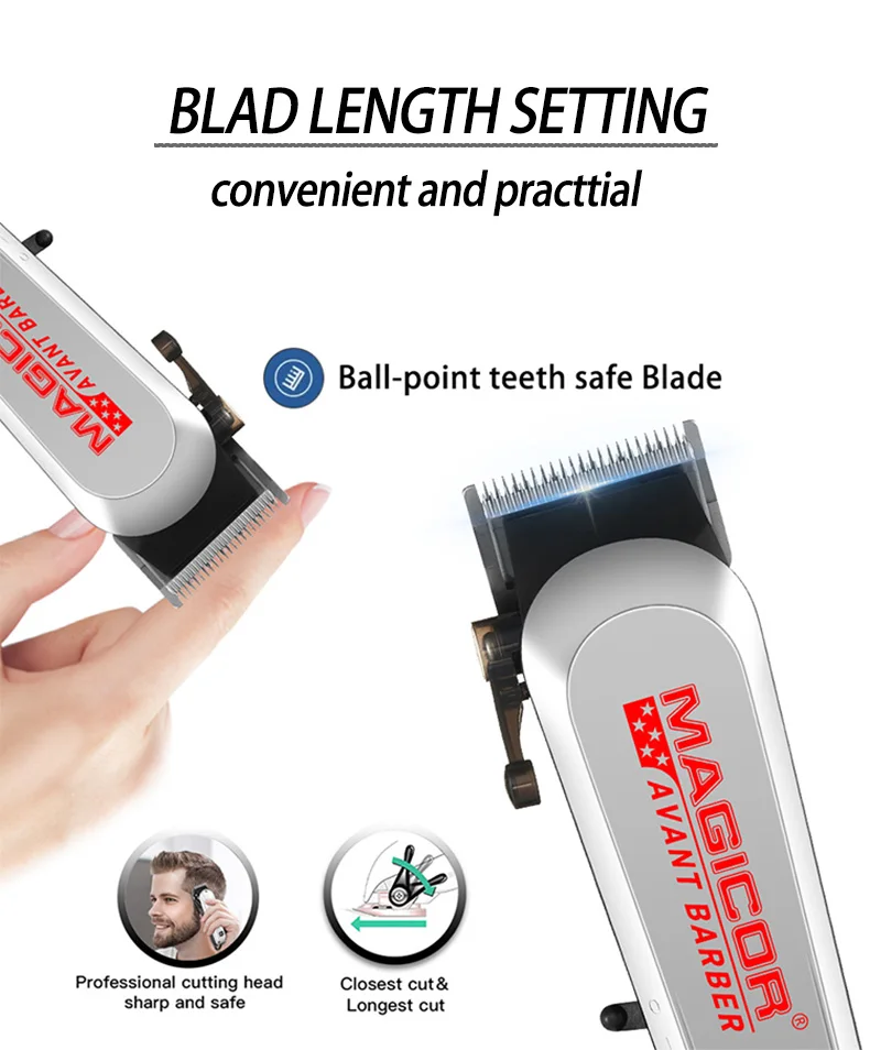 Haarschneider, elektrische Haarschneidemaschine, Haarschneidemaschine, LED-Anzeige, Mode, Silber, bietet Salonqualität zu Hause, Schönheitsdienstleistungen – Detail 3