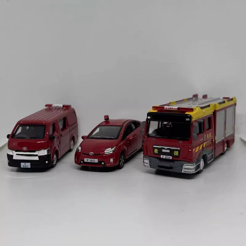 Pequeno diecast micro filme bs03 hong kong kit de motor de incêndio modelo de liga carros veículos colecionáveis