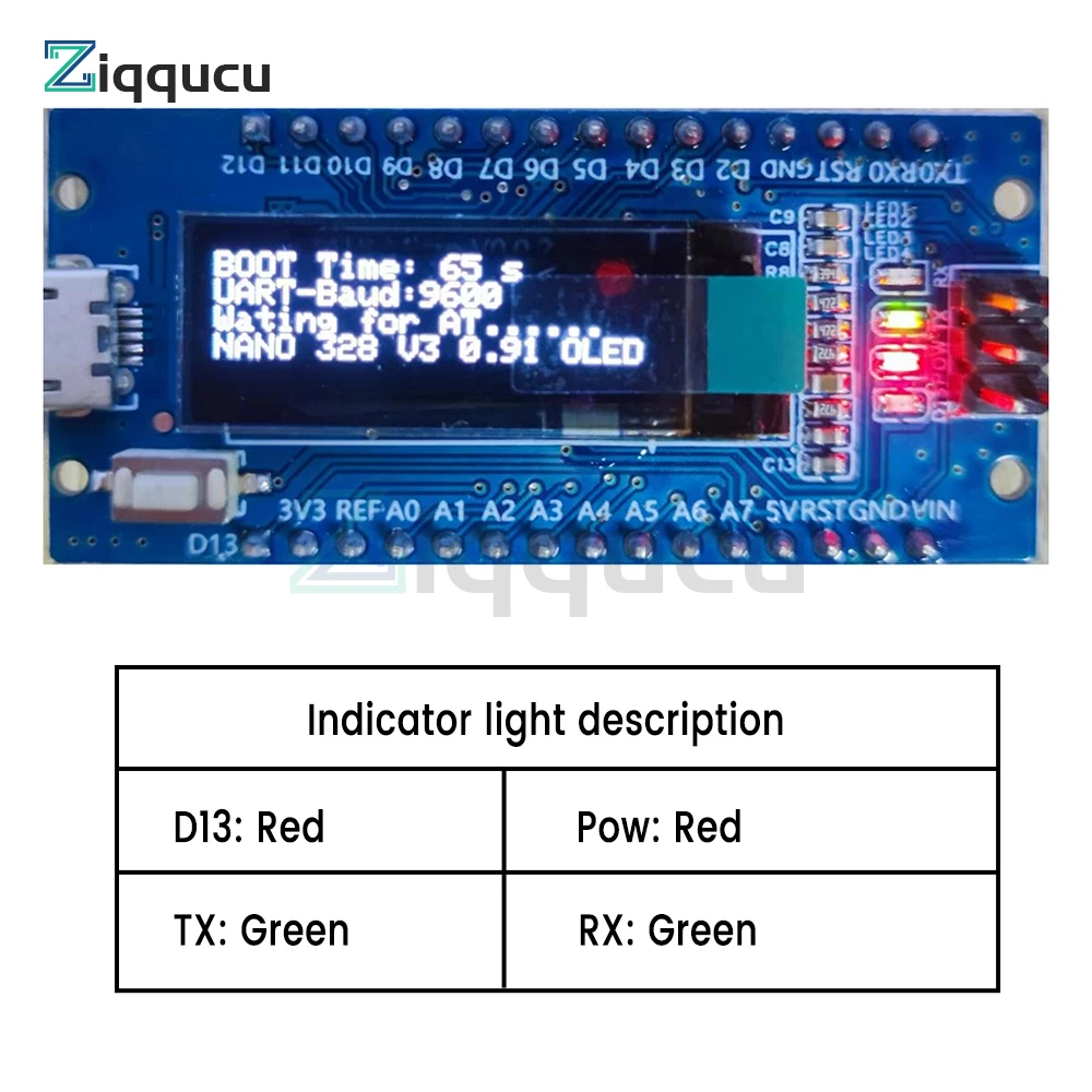 Nano V3.0 Atmega328P Ch340C Built-In 0.91