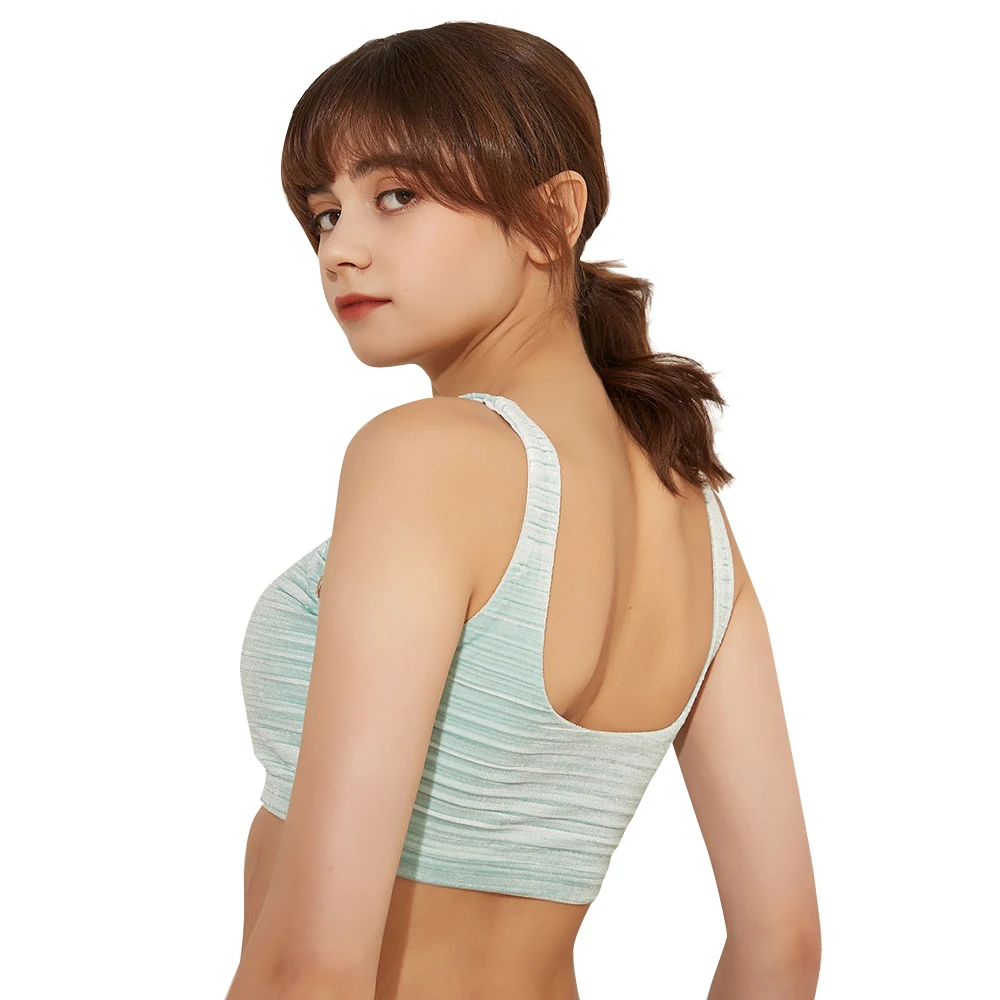 Sexy Backless Sports Bra for Woman Gym Running Athletic Workout Shockproof Polyester Padded Yoga Underwear Fitness Top
